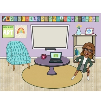 Preview of Funky Bitmoji Classroom for Distance Learning