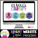 Bright Digital Classroom Website Headers - Google Sites or Canvas