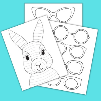 Funky Easter Bunny Craft Template by Koala Teacher | TPT