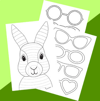 Funky Easter Bunny Craft Template by Koala Teacher | TPT