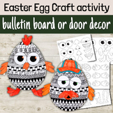 Funky Easter Egg Craft Template - Bulletin Board or Door D