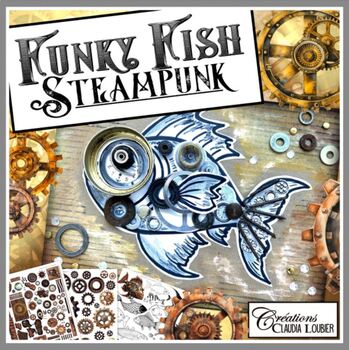 Preview of Funky Fish - Steampunk - Art Lesson Plan - April Fool's Day