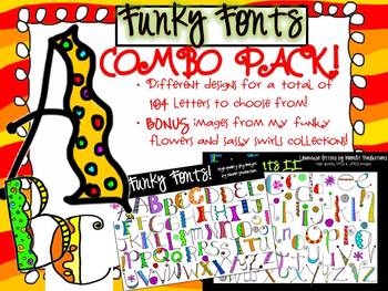 Preview of Funky Fonts - COMBO PACK! - Personal & Commercial use