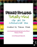 Funky Frames: Totally Mod Dots & Stripes Clip Art Accents