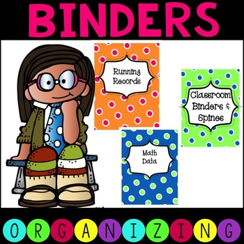Preview of Funky Fun Bright Colors Binder Covers and Spines