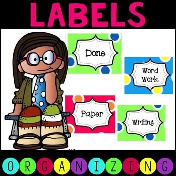 Preview of EDITABLE Funky Fun Classroom Labels & Word Wall Letters