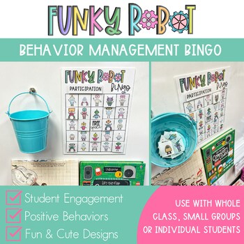 Preview of Funky Robot Behavior Management Classroom Bingo Game