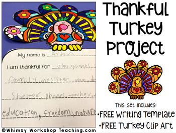 Preview of FREE Thanksgiving Turkey Writing and Clip Art