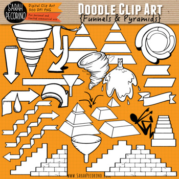 Preview of Funnels and Pyramids Doodle Clip Art Collection