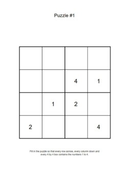 Preview of Funny 4X4 Sudoku
