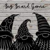 Funny Big Beard Silhouette Garden Gnomes