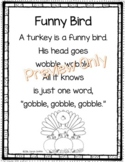 Funny Bird - Thanksgiving Poem for Kids