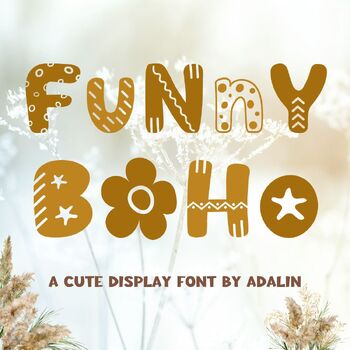 Preview of Funny Boho - Display font