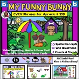 Funny Bunny BOOM Cards CVCV Phrases for Apraxia & SSD