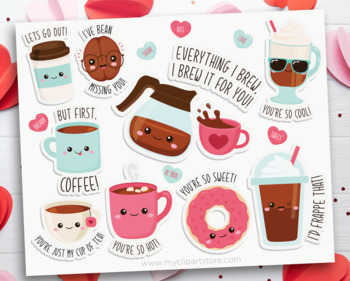 Kawaii Coffee Clipart - Cute Coffee, Easy To Use Png With Transparent  Background Print Then Cut File For Cards Colorful Printable Stickers