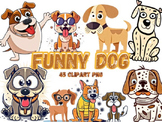 Funny Dog Clipart , Dog Educlips Clipart ,Cartoon Dog ,Cut