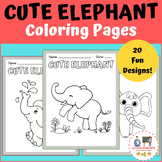 Funny Elephant Coloring Pages - Coloring Sheets - Spring A