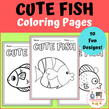 Funny Fish Coloring Pages - Coloring Sheets - Winter Activities | TPT