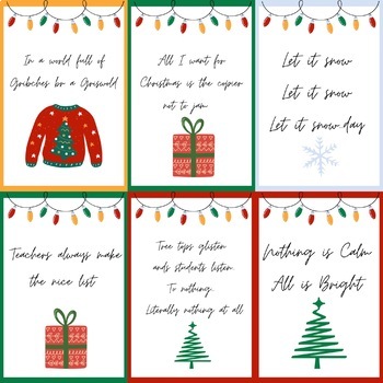 Funny Holiday Teacher Posters by Momin N Moore | TPT