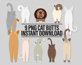 Png Cat Butts Clipart, Hand Drawn Kitten Breed Illustrations