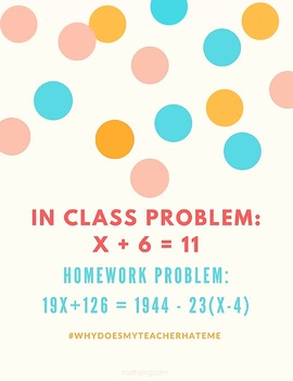 Preview of Funny Math Printable