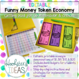 EDITABLE Funny Money Token Economy Behavior Management System