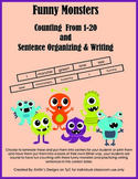 Funny Monsters I See Counting 1-20, Sight Word, and Senten