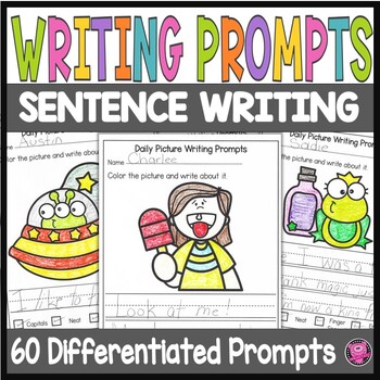 Preview of Narrative Writing Prompts 1st Grade - Kindergarten Writing Sentences Prompts