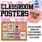 Funny/Positive Retro Trendy Classroom Posters: Version 2