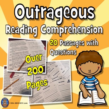 Preview of End of the Year Reading Comprehension Passages - FUNNY + Fun Stories