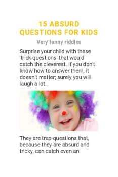 Funny Riddles For Kids Ages 7-10 - 15 Absurd Questions For Kids by KidsRead