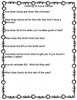 Funny Santa Questions to Ask Students by Classroom Cookbook | TPT
