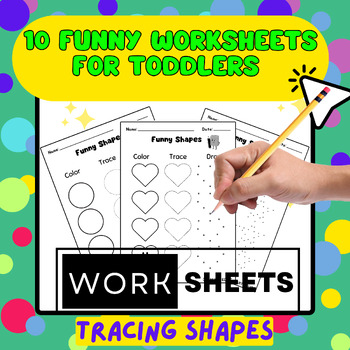 Preview of Funny Shapes Mini Book Activity for Math Centers - Shape Tracing Sheets