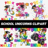 Funny Unicorn Clipart, Educlips Bundle, mini Creative digi