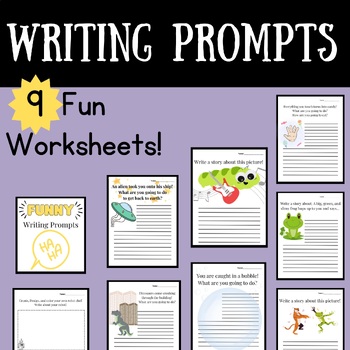 Funny Writing Prompt Worksheets! by Super Savy | TPT