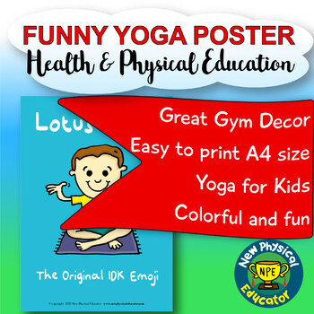 Preview of Funny Yoga Pose Physical Education and Health Class Poster