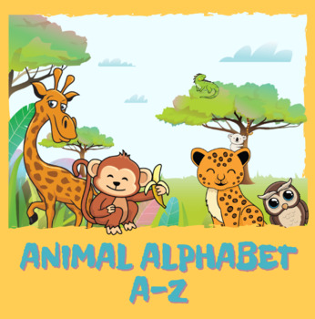 Preview of Funny learning alphabet animals book
