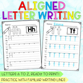 Aligned Alphabet Letter Writing Practice