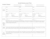 Guided Reading Lesson Plans