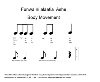 Preview of Funwa ni alaafia movement for song