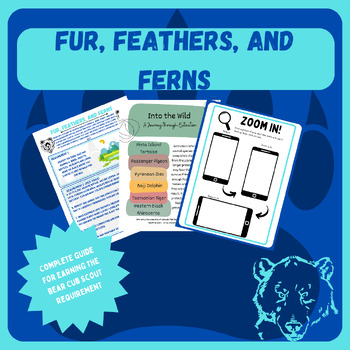 Preview of Fur, Feathers, and Ferns, Bear Cub Scout Requirement
