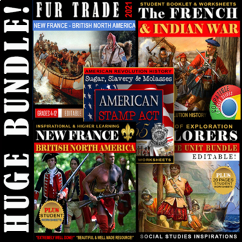 Preview of Fur Trade Bundle 7-in-1 BUNDLE New France American Revolution + 50% OFF SALE!