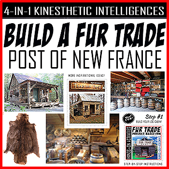 Preview of Build a Fur Trade Post Cabin Project | Fun Student Based Learning Activity SALE!