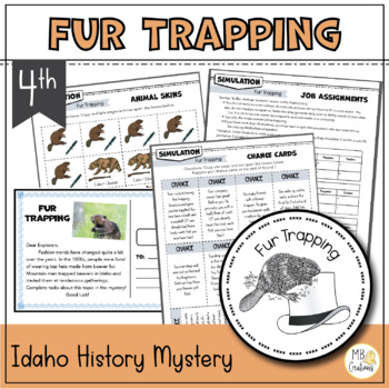 Preview of Fur Trapping & Trading Simulation End of Year Social Studies Activities: Grade 4