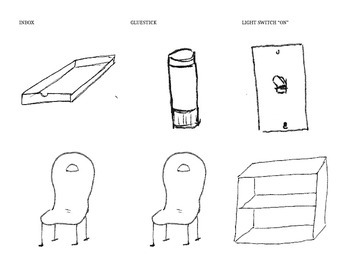 Preview of Furniture (Chairs, bookshelf. Misc: glue stick, inbox, and light switch)