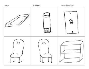 Preview of Furniture (Chairs, bookshelf. Misc: glue stick, inbox, and light switch) in PDF