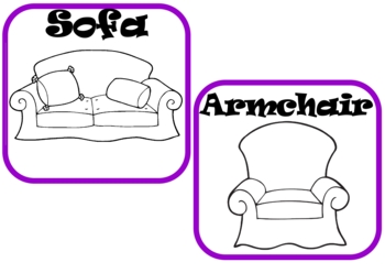 armchair coloring sheet