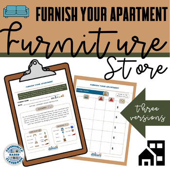 Preview of Furniture Store - Furnish Your Apartment SPED Community Based Instruction CBI