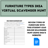 Furniture Types IKEA Virtual Scavenger Hunt