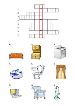 Furniture crossword by Ervin Sawayn TPT